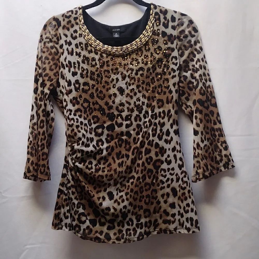 Alfini leopard print top